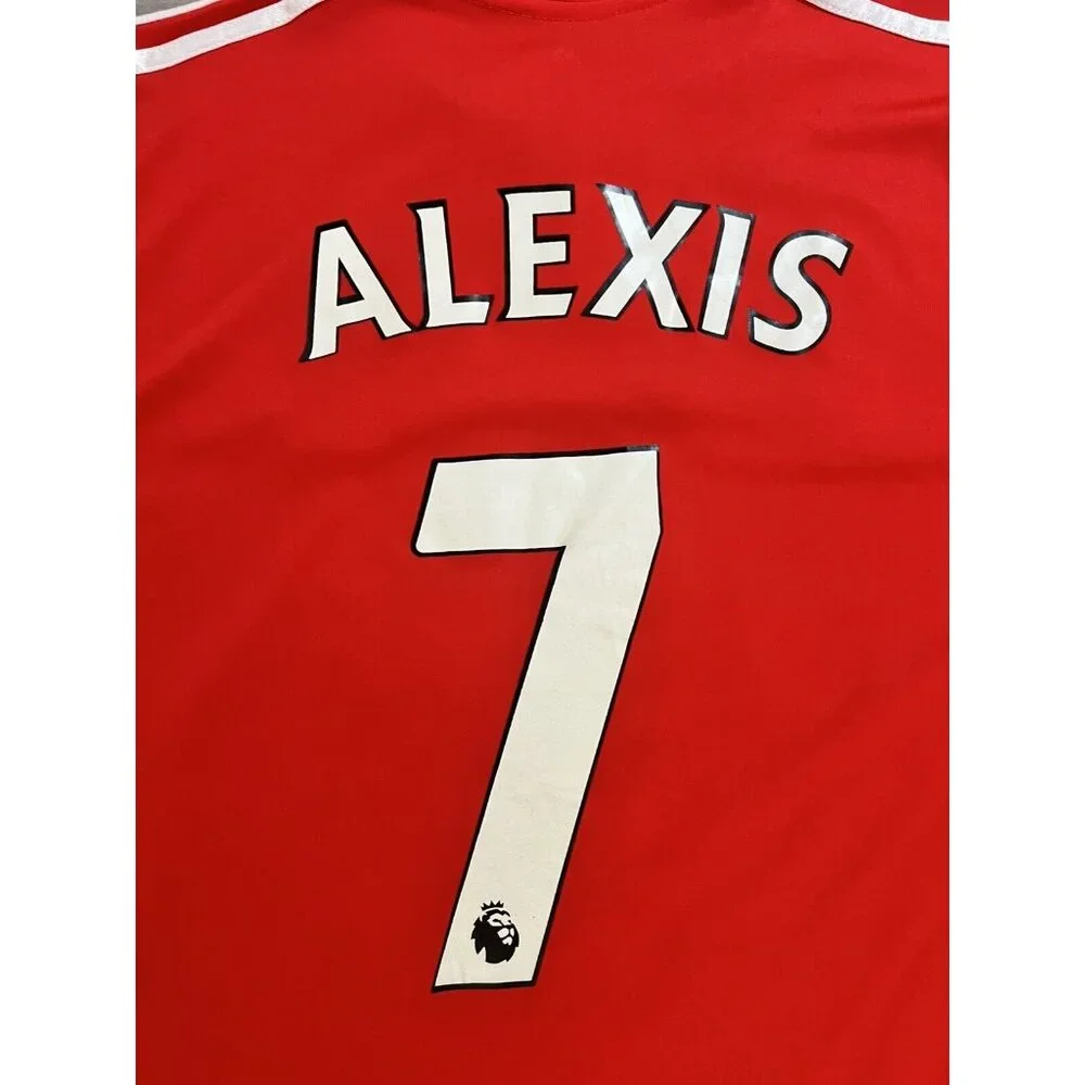 MANCHESTER UNITED Adidas #7 Alexis ‎ 2017/18 Home Soccer Jersey Mens Medium.